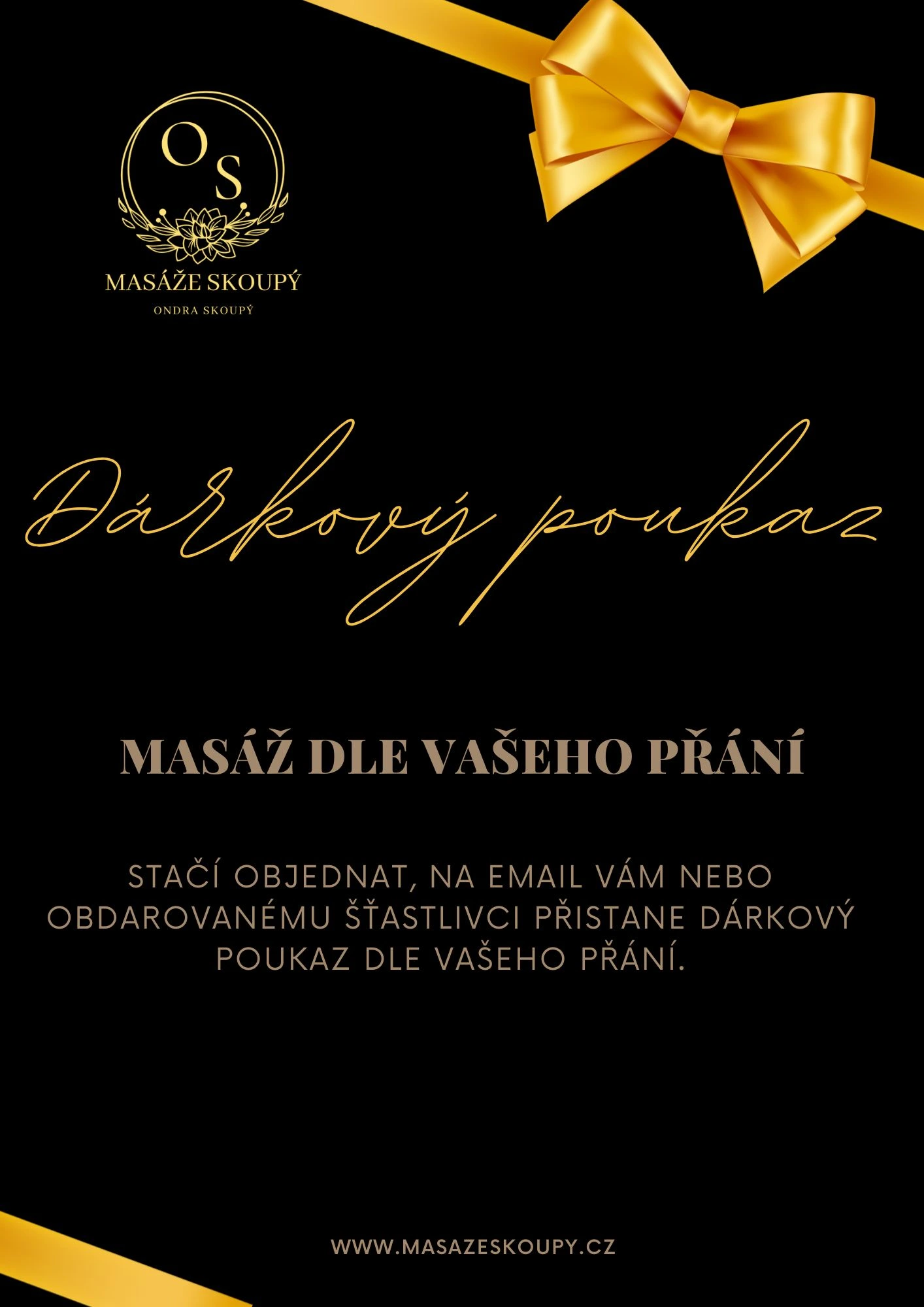 Dárkový poukaz na masáž Brno